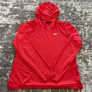 Nike womens pro hooded dri-fit top Sz L